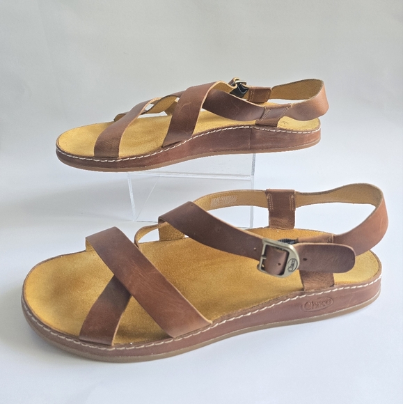 Chaco Wayfarer Sandals in OCHER Size 11 - Picture 3 of 11